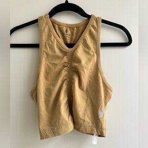 NWOT FP Movement Crop top yellow size M